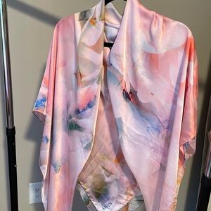 Satin-Silk rose large square hijab 150cm x 150cm